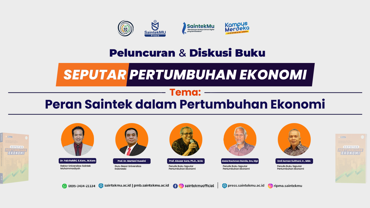 SaintekMu Luncurkan Buku Seputar Pertumbuhan Ekonomi